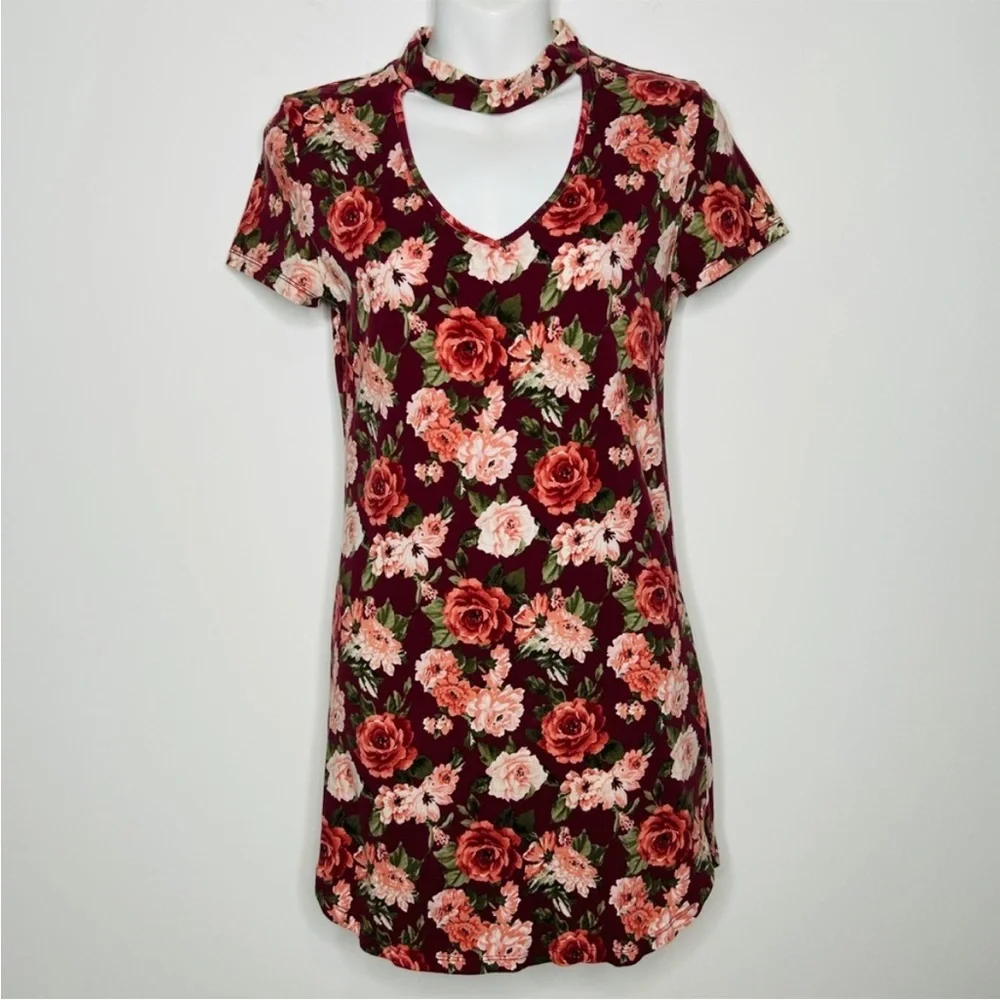 FOREVER 21 Floral Choker Mini Dress - Picture 1 of 6